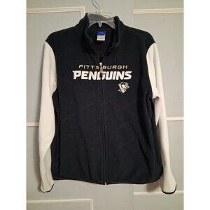 NHL Pittsburgh Penguins Reebok Fleece Sweatshirt Full Zip Size XL Womans